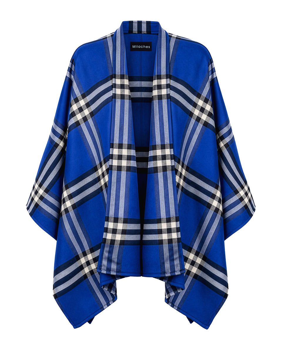 Poncho Tartán Azul