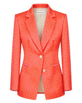 Blazer de mujer color naranja con estampado de lunares, elegante y versátil, ideal para uso diario o eventos formales. Milaches Primavera-Verano 2026